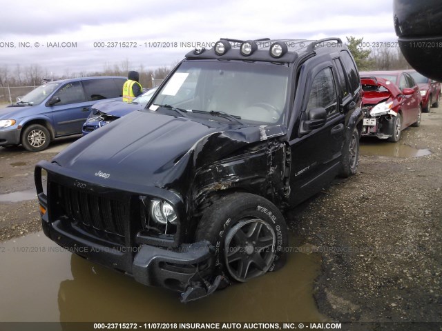 1J4GL38K93W523011 - 2003 JEEP LIBERTY RENEGADE BLACK photo 2