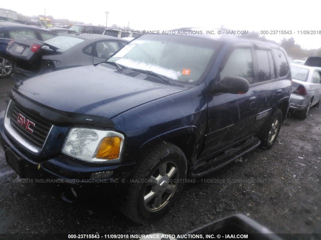 1GKDT13S522127253 - 2002 GMC ENVOY BLUE photo 2