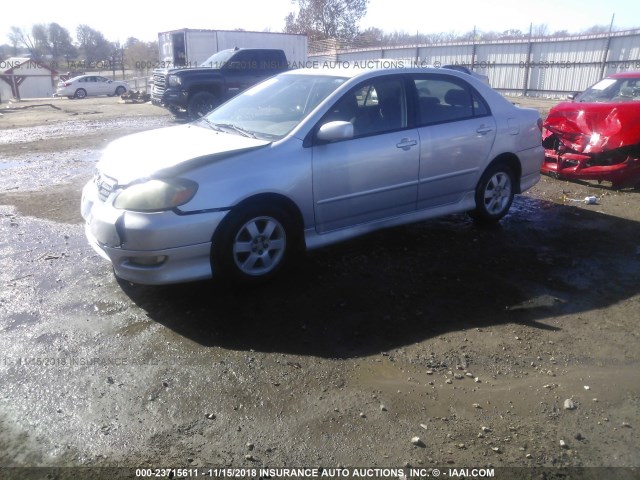 1NXBR32E25Z371620 - 2005 TOYOTA COROLLA CE/LE/S SILVER photo 2