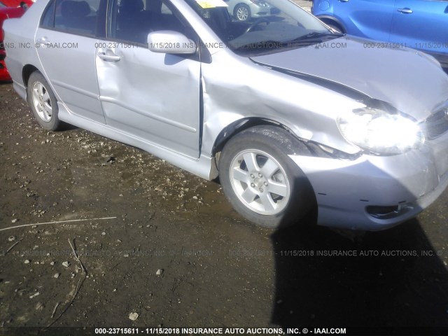 1NXBR32E25Z371620 - 2005 TOYOTA COROLLA CE/LE/S SILVER photo 6