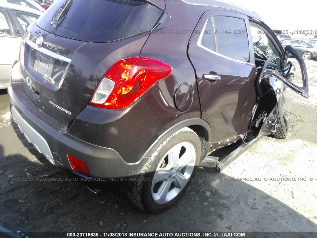 KL4CJASB6FB082354 - 2015 BUICK ENCORE BROWN photo 4