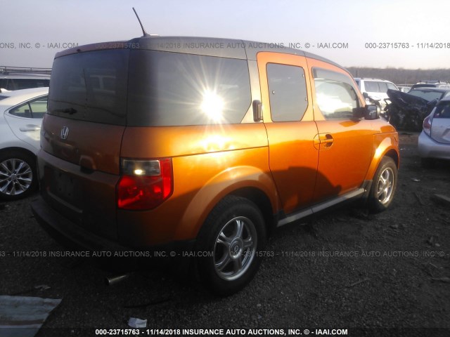 5J6YH28786L021950 - 2006 HONDA ELEMENT EX ORANGE photo 4