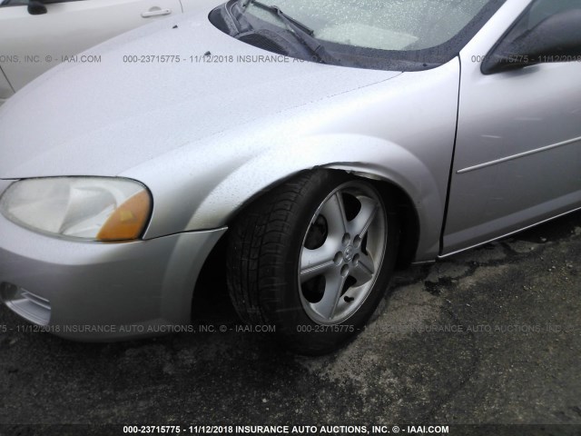 1B3EL46J65N647292 - 2005 DODGE STRATUS SXT SILVER photo 6