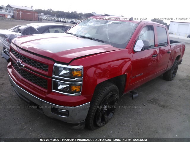 3GCUKREC5FG270025 - 2015 CHEVROLET SILVERADO K1500 LT RED photo 2