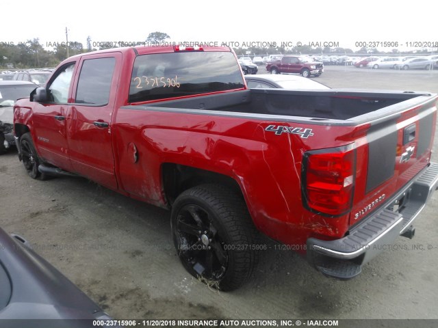 3GCUKREC5FG270025 - 2015 CHEVROLET SILVERADO K1500 LT RED photo 3