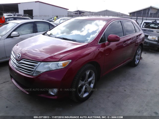 4T3ZK3BB4AU025188 - 2010 TOYOTA VENZA RED photo 2