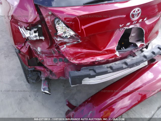 4T3ZK3BB4AU025188 - 2010 TOYOTA VENZA RED photo 6