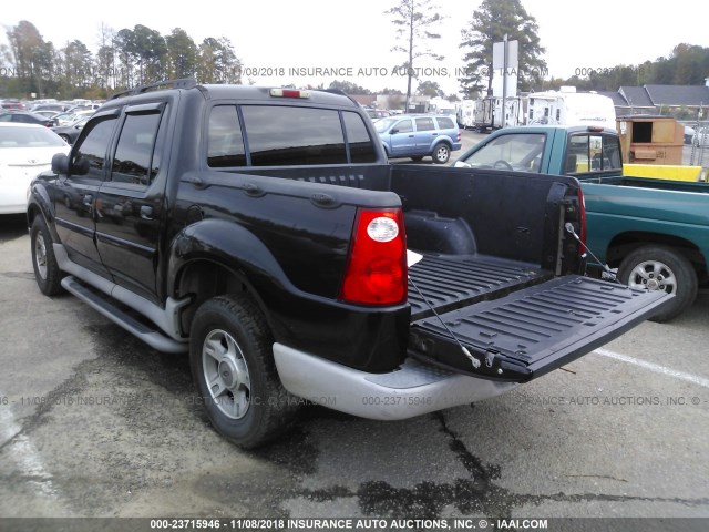 1FMZU67E43UC36871 - 2003 FORD EXPLORER SPORT TR  BLACK photo 3