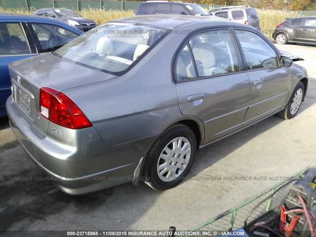 2HGES165X4H515504 - 2004 HONDA CIVIC LX Pewter photo 4