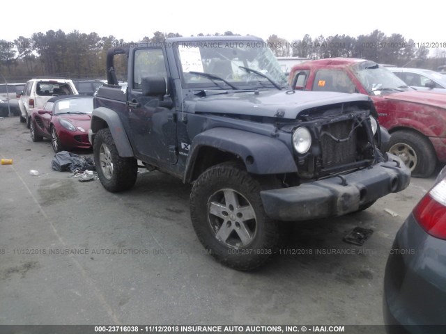 1J4FA24127L193034 - 2007 JEEP WRANGLER X BLUE photo 1