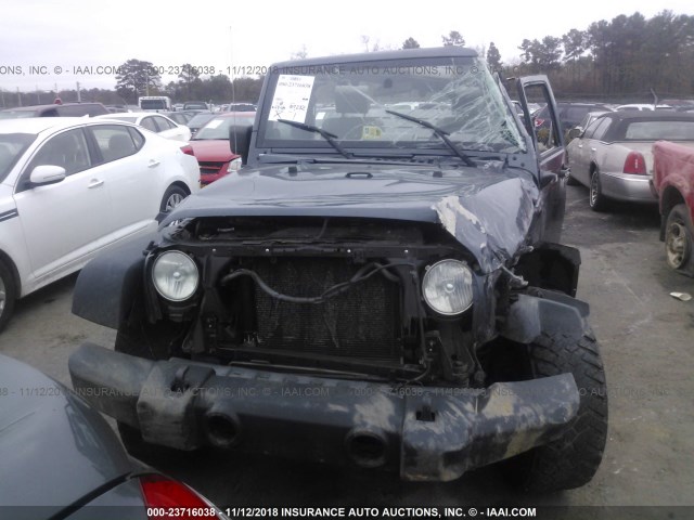 1J4FA24127L193034 - 2007 JEEP WRANGLER X BLUE photo 6