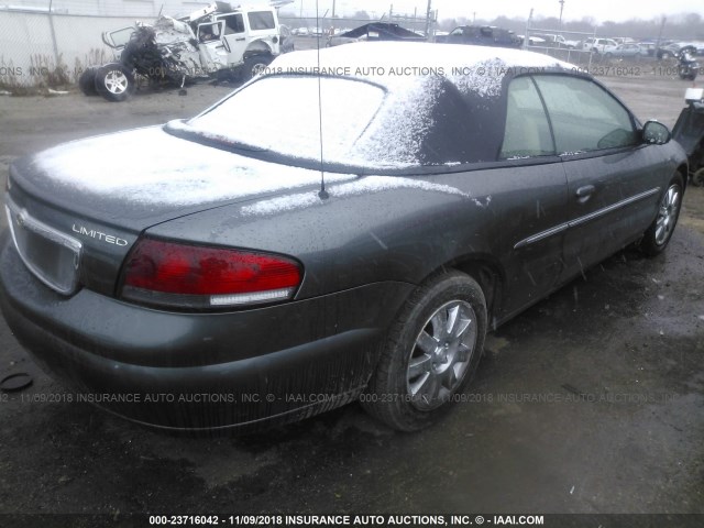 1C3EL65R94N112493 - 2004 CHRYSLER SEBRING LIMITED GRAY photo 4