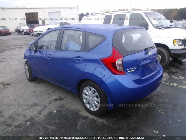 3N1CE2CP1EL393412 - 2014 NISSAN VERSA NOTE S/S PLUS/SV/SL BLUE photo 3