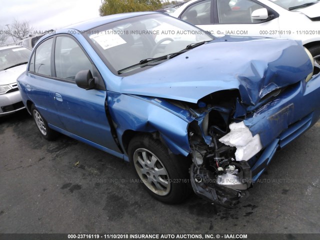 KNADC125X56375936 - 2005 KIA RIO BLUE photo 1