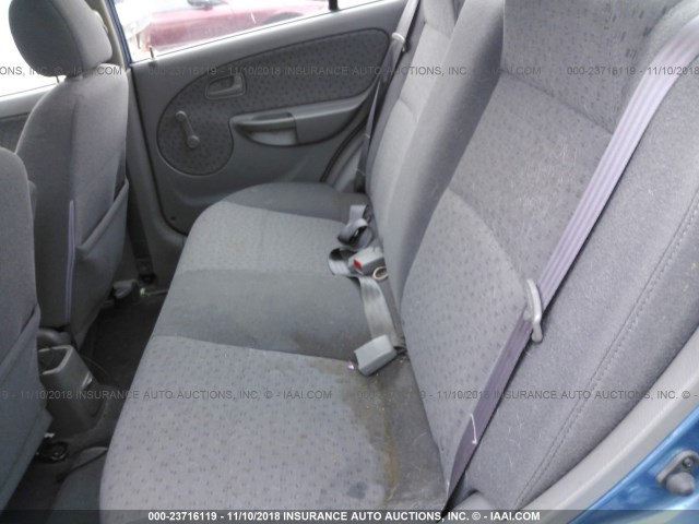 KNADC125X56375936 - 2005 KIA RIO BLUE photo 8