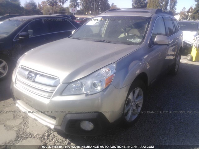 4S4BRDMC1E2207367 - 2014 SUBARU OUTBACK 3.6R LIMITED GRAY photo 2