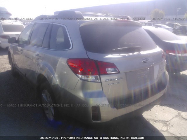 4S4BRDMC1E2207367 - 2014 SUBARU OUTBACK 3.6R LIMITED GRAY photo 3