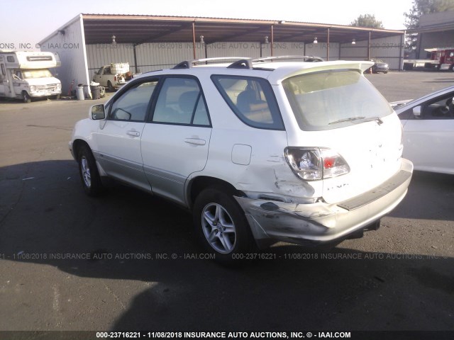 JTJHF10U410192290 - 2001 LEXUS RX 300 WHITE photo 3