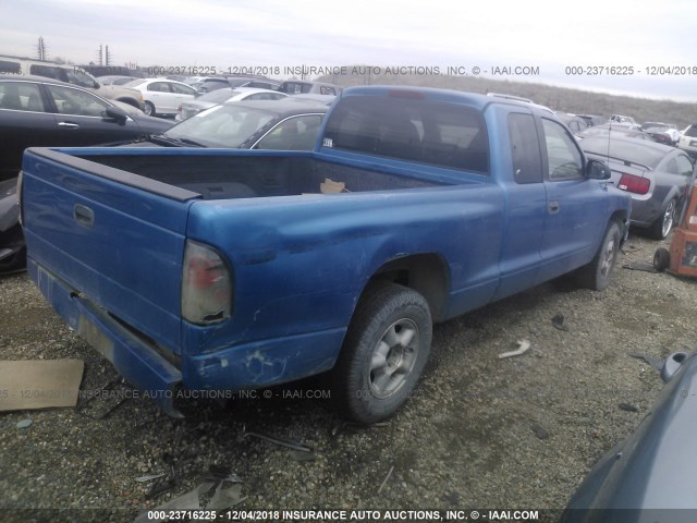 1B7FL22P1WS706575 - 1998 DODGE DAKOTA BLUE photo 4