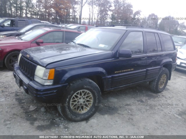 1J4GZ78Y9VC554175 - 1997 JEEP GRAND CHEROKEE LIMITED/ORVIS BLUE photo 2