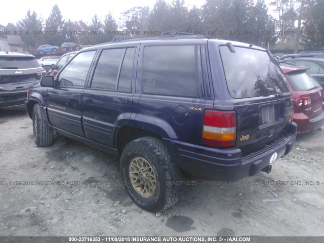 1J4GZ78Y9VC554175 - 1997 JEEP GRAND CHEROKEE LIMITED/ORVIS BLUE photo 3