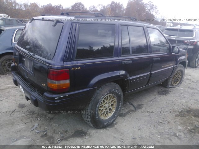 1J4GZ78Y9VC554175 - 1997 JEEP GRAND CHEROKEE LIMITED/ORVIS BLUE photo 4