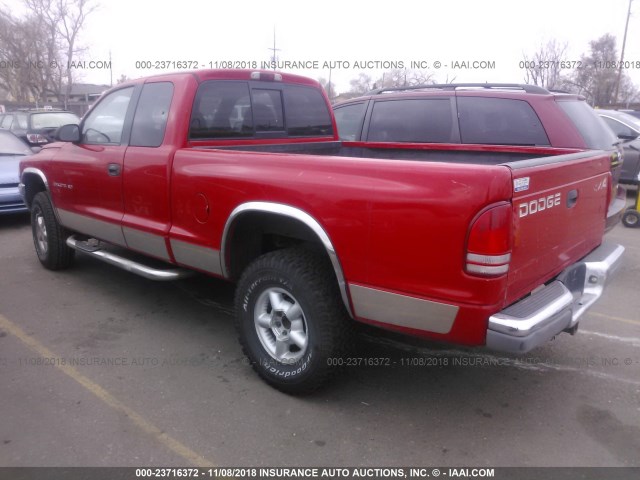 1B7GG22Y3WS505925 - 1998 DODGE DAKOTA RED photo 3