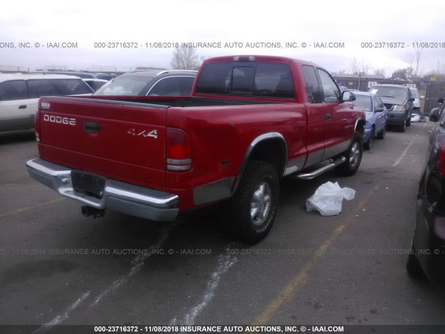 1B7GG22Y3WS505925 - 1998 DODGE DAKOTA RED photo 4