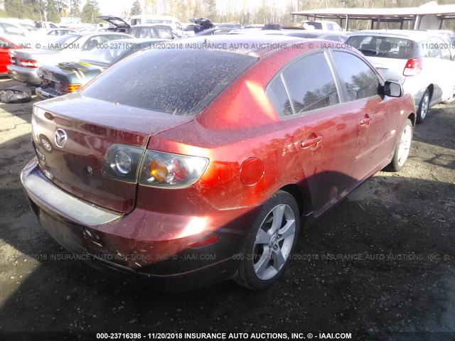 JM1BK324461517826 - 2006 MAZDA 3 S RED photo 4