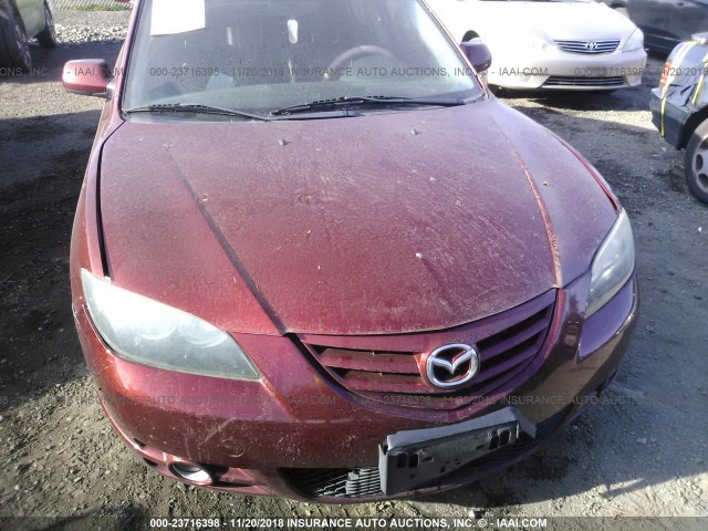 JM1BK324461517826 - 2006 MAZDA 3 S RED photo 6