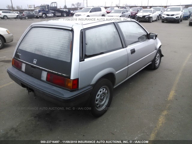 JHMAG4310GS015686 - 1986 HONDA CIVIC CVCC 1300 SILVER photo 4