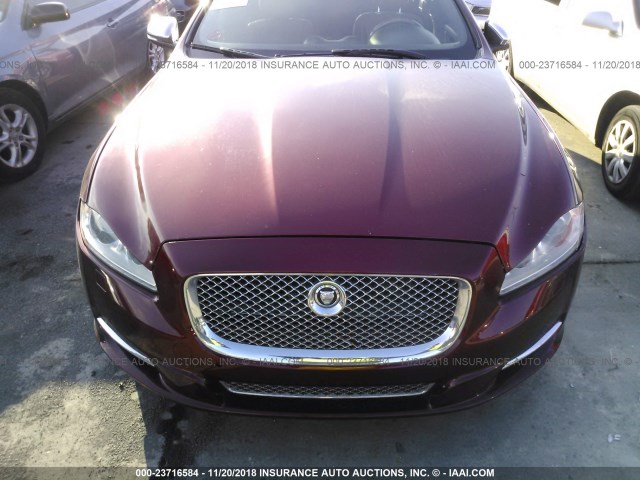 SAJWJ2GD5D8V51321 - 2013 JAGUAR XJL PORTFOLIO RED photo 6