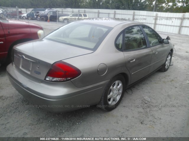 1FAFP56U36A132613 - 2006 FORD TAURUS SEL TAN photo 4