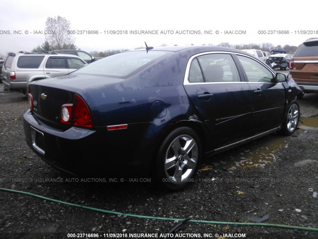 1G1ZH57B38F184162 - 2008 CHEVROLET MALIBU 1LT 蓝色 照片 4