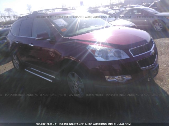 1GNKRGED1CJ161692 - 2012 CHEVROLET TRAVERSE LT RED photo 1