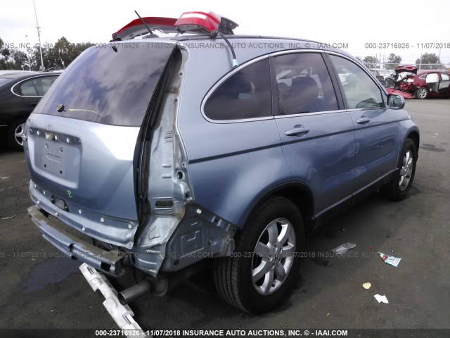 JHLRE38737C036093 - 2007 HONDA CR-V EXL Light Blue photo 4