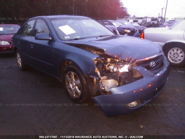 5NPEU46F66H070644 - 2006 HYUNDAI SONATA GLS/LX BLUE photo 1