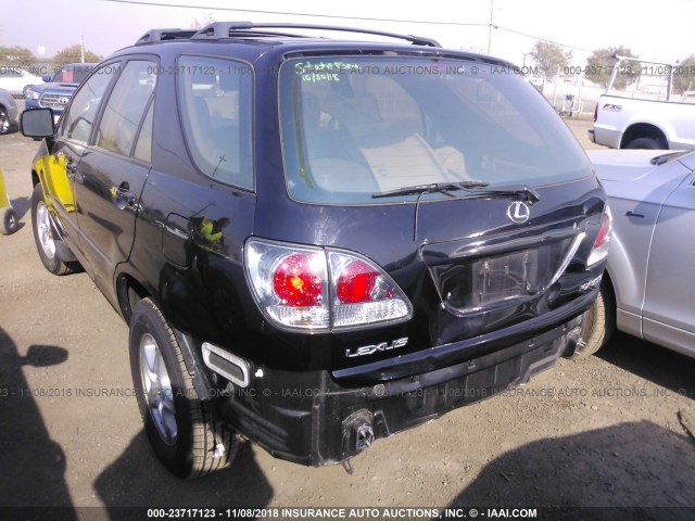 JTJHF10U620252443 - 2002 LEXUS RX 300 BLACK photo 3