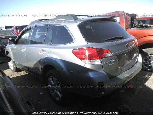 4S4BRBCC2A3382818 - 2010 SUBARU OUTBACK 2.5I PREMIUM SILVER photo 3