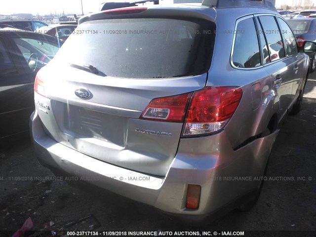 4S4BRBCC2A3382818 - 2010 SUBARU OUTBACK 2.5I PREMIUM SILVER photo 6