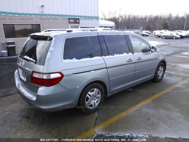 5FNRL38687B137563 - 2007 HONDA ODYSSEY EXL SILVER photo 4