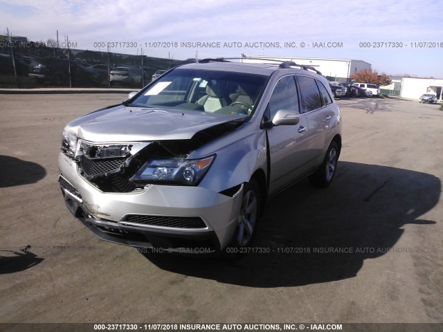 2HNYD2H45BH517152 - 2011 ACURA MDX TECHNOLOGY GRAY photo 2