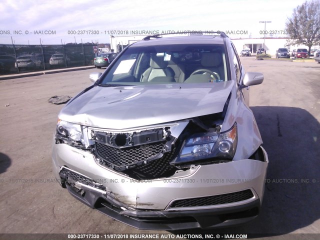 2HNYD2H45BH517152 - 2011 ACURA MDX TECHNOLOGY GRAY photo 6