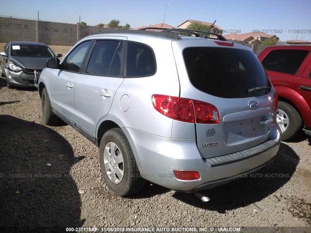 5NMSG13D09H287930 - 2009 HYUNDAI SANTA FE GLS SILVER photo 3