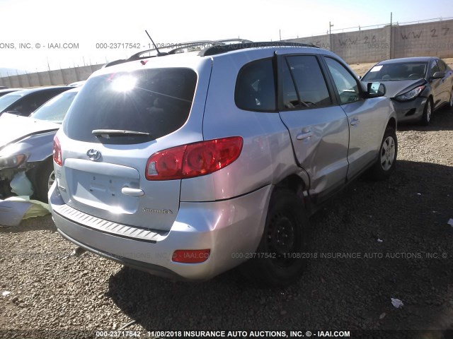 5NMSG13D09H287930 - 2009 HYUNDAI SANTA FE GLS SILVER photo 4