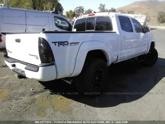 3TMKU4HN7EM041119 - 2014 TOYOTA TACOMA DBL CAB PRERUNNER LNG BED WHITE photo 4