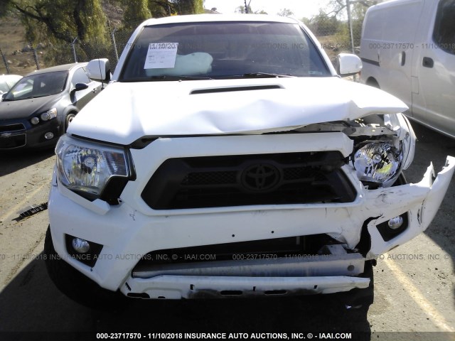 3TMKU4HN7EM041119 - 2014 TOYOTA TACOMA DBL CAB PRERUNNER LNG BED WHITE photo 6