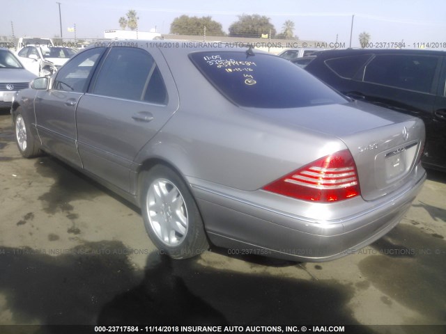 WDBNG70J43A373560 - 2003 MERCEDES-BENZ S 430 GRAY photo 3