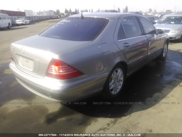 WDBNG70J43A373560 - 2003 MERCEDES-BENZ S 430 GRAY photo 4