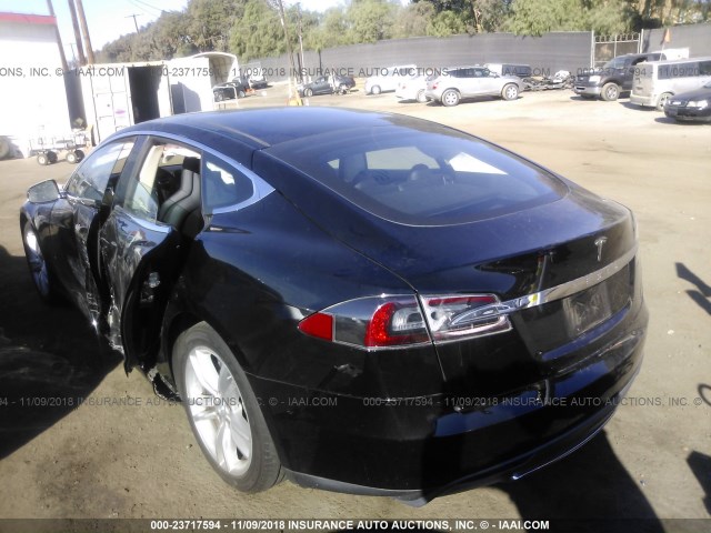 5YJSA1CG1DFP15557 - 2013 TESLA MODEL S BLACK photo 3